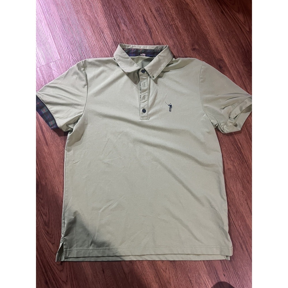 William Murray Shirt‎ Mens Medium Green Polo Golf Breathable Lightweight